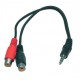 КАБЕЛ 3.5MM СТЕРЕО/2RCA 0.2M